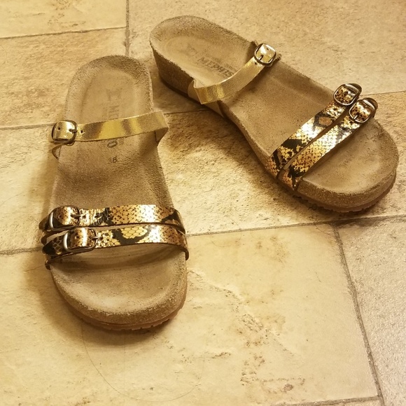 mephisto gold sandals